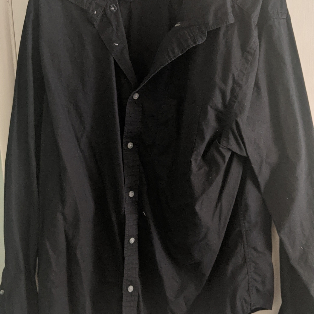 Mens black dress shirt